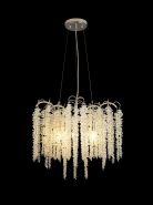 Wisteria Polished Nickel Crystal Ceiling Lights Diyas Multi Arm Crystal Fittings